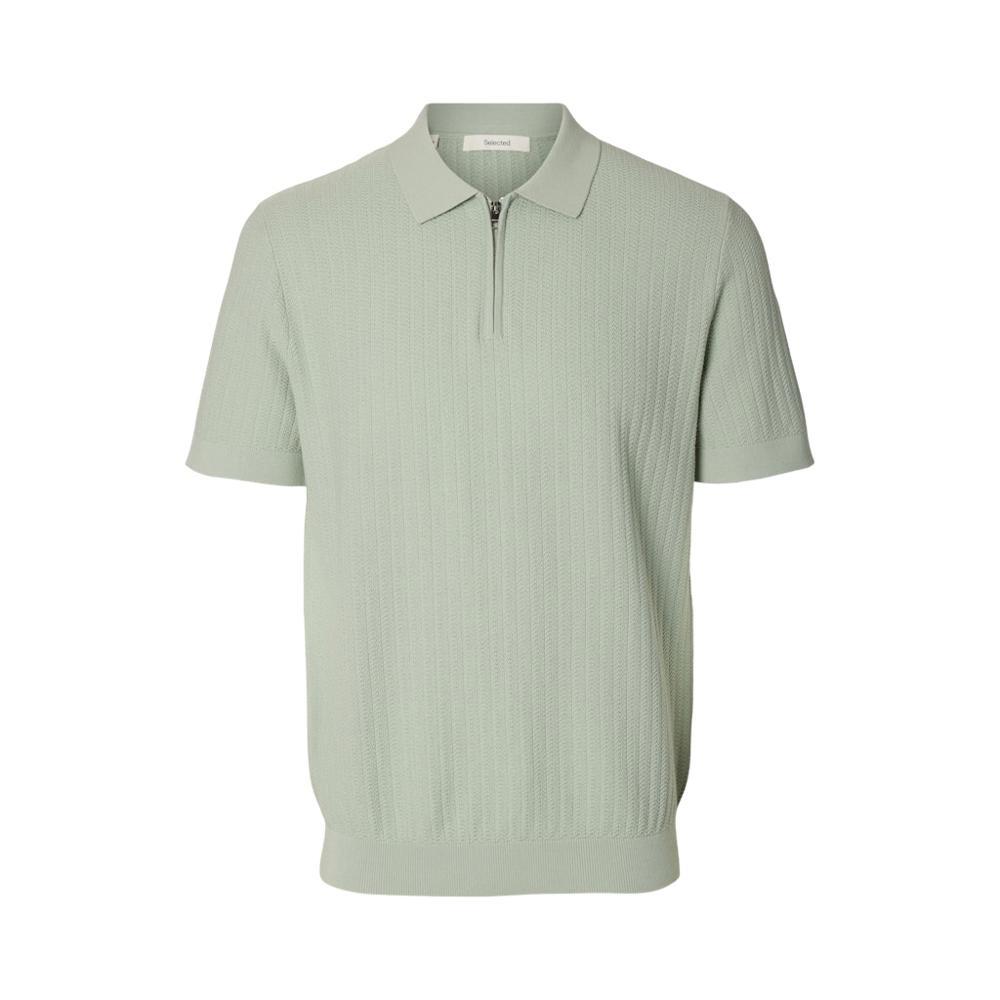 Selected Homme Cran Short Sleeve Knit Zip Polo